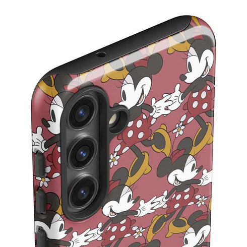 Disney Minnie Mouse Dancing Pattern Galaxy S25 Impact Case